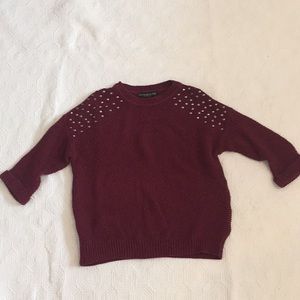 studded maroon top shop sweater